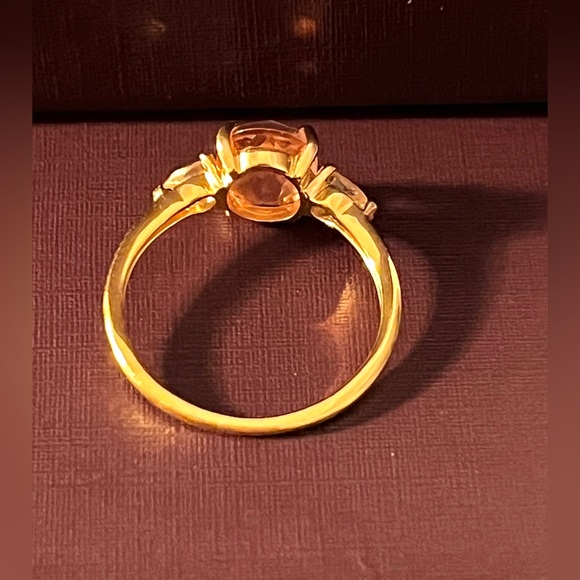 Pippa Quartz Ring 14k Yellow Gold Vermeil, Size 7 - Picture 3 of 6